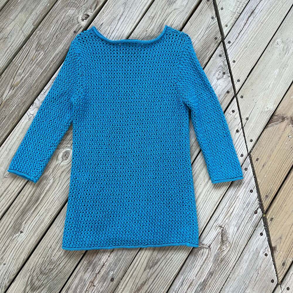 Lauren Ralph Lauren Women's Vintage Turquoise Hand Knit Sweater Size XL